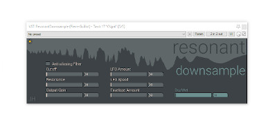 screenshot of the resonant downsample plugin